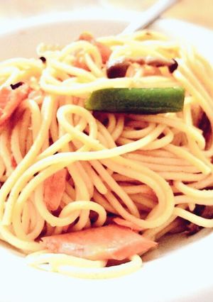 止まらない！サーモンとしめじの和風パスタ-レシピのメイン写真