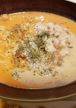 ハロウィン２色ソースのクリームシチュー-レシピのメイン写真