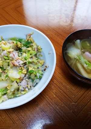 ずぼらチャーハン＆スープ-レシピのメイン写真