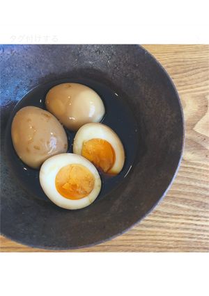 ノンフライヤーで簡単煮卵 3個分-レシピのメイン写真