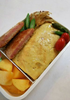 お弁当(10/9)オムライス弁当-レシピのメイン写真