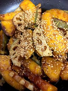 かぼちゃとレンコンの甘酢餡-レシピのメイン写真