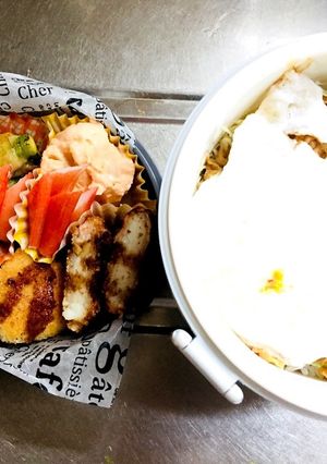 息子弁当①焼肉丼-レシピのメイン写真
