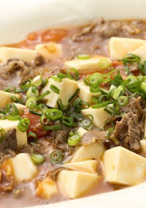 絹ごし豆腐で作る!牛肉トマト麻婆-レシピのメイン写真
