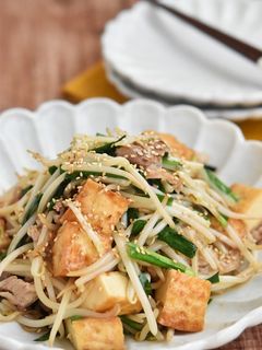 厚揚げもやしの鶏だしとろみ炒め-レシピのメイン写真
