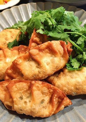 ビールが進む！パクチーたっぷり♩揚げ餃子-レシピのメイン写真