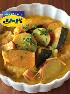 圧力バッグで!かぼちゃといものクリーム煮-レシピのメイン写真