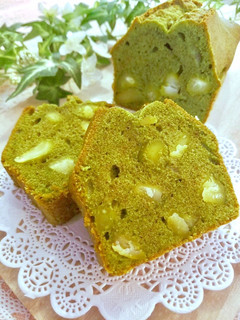 和風*栗の甘露煮入り 抹茶パウンドケーキ-レシピのメイン写真