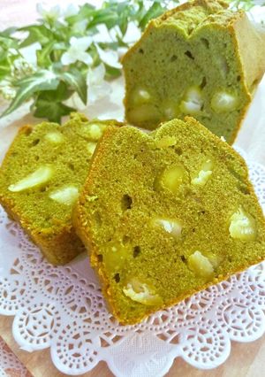 和風＊栗の甘露煮入り 抹茶パウンドケーキ-レシピのメイン写真