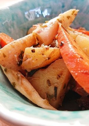 マコモ&無農薬根菜のバジルソース炒め☆-レシピのメイン写真