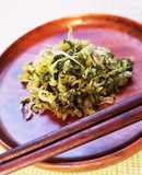 【菜園レシピ】カブ(大根)葉のじゃこ炒め