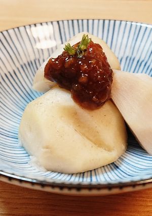 ほっこり冬の味☆無農薬里芋の柚子味噌がけ-レシピのメイン写真