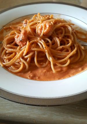 甘エビのトマトクリームパスタ-レシピのメイン写真