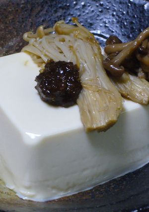 豆腐ときのこの山椒味噌添え-レシピのメイン写真