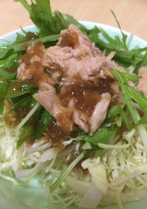 水菜とキャベツのツナサラダ【JAほこた】-レシピのメイン写真