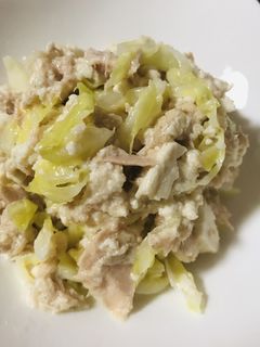 優しい味 キャベツと豆腐とツナサラダ-レシピのメイン写真