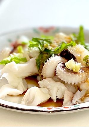 簡単！茹でて薬味☆ イカ ゲソポン酢-レシピのメイン写真