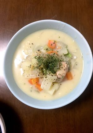 豆乳の具沢山クラムチャウダー-レシピのメイン写真