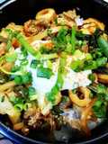 青椒肉絲リメイク☆韓国風丼