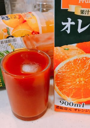 野菜ジュースのオレンジジュース割り！-レシピのメイン写真