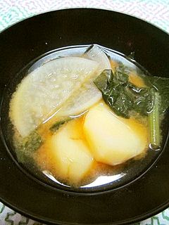 ◉■じゃが芋と大根・小松菜の味噌汁■◉-レシピのメイン写真