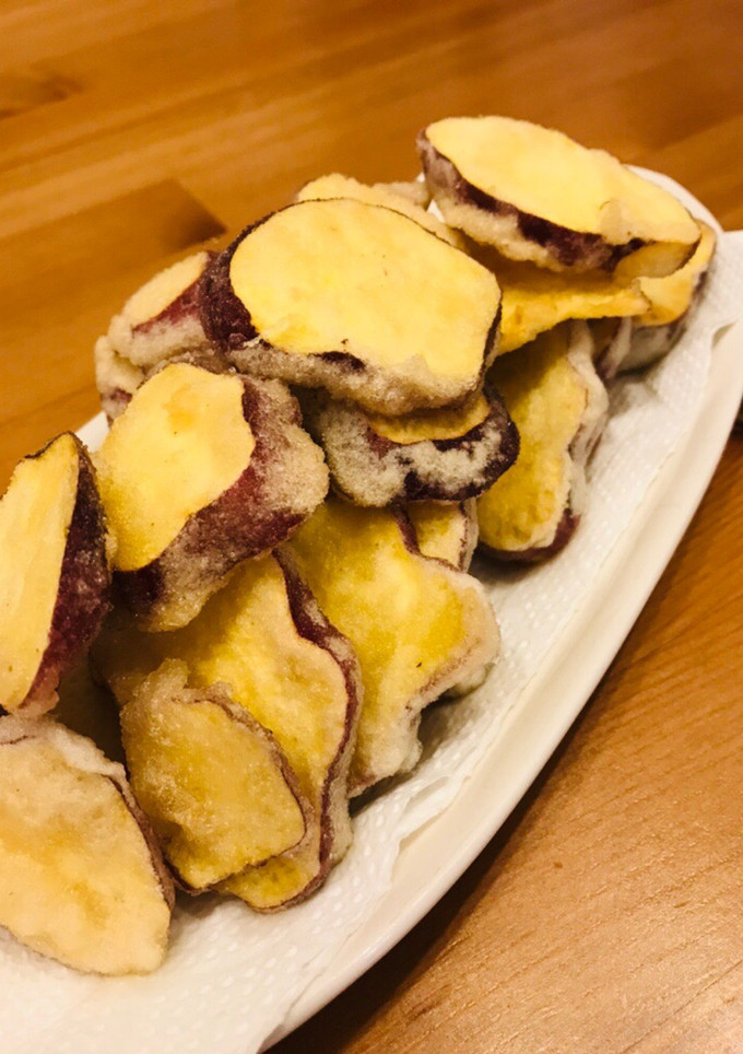 うすーい衣のさつまいもの天ぷら-レシピのメイン写真
