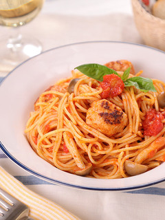 ジューシー☆鶏だんごのトマトソースパスタ-レシピのメイン写真