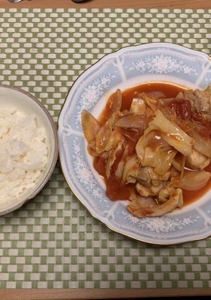 キャベツたっぷり鶏のトマト煮-レシピのメイン写真