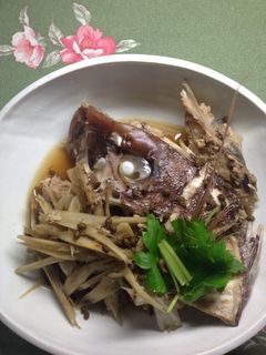 鯛とごぼうのあら煮-レシピのメイン写真
