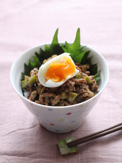 大葉みそでそぼろ丼-レシピのメイン写真