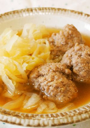 キャベツと肉団子の煮物♪ふんわり食感♪-レシピのメイン写真