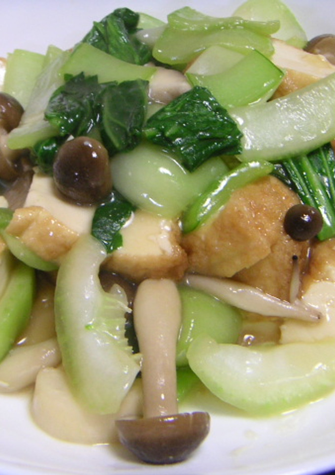 厚揚げと青梗菜のあんかけ炒め-レシピのメイン写真