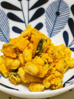 かぼちゃと大豆・クルミのマヨネーズ和え♪-レシピのメイン写真