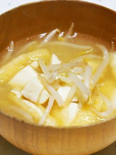 もやしと豆腐の味噌汁♪-レシピのメイン写真