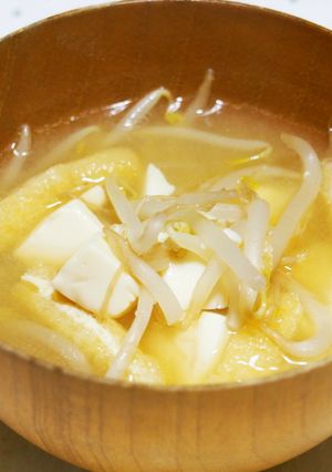 もやしと豆腐の味噌汁♪-レシピのメイン写真