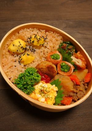 栗は後混ぜで★玄米入りほうじ茶ごはん-レシピのメイン写真