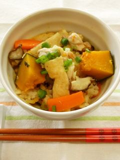 かぼちゃのみそ炊き込みご飯-レシピのメイン写真