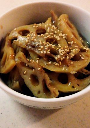 レンコンの甘辛炒め煮-レシピのメイン写真