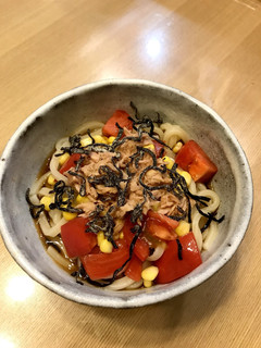 簡単すぎる!ツナトマト冷やしうどん-レシピのメイン写真