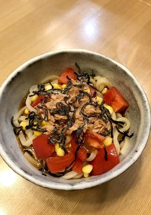 簡単すぎる！ツナトマト冷やしうどん-レシピのメイン写真