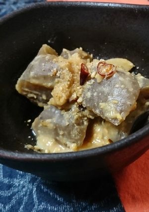 こんにゃく味噌炒めニンニク入-レシピのメイン写真