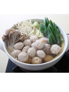 純輝鶏肉だんごとまいたけのあごだし鍋-レシピのメイン写真