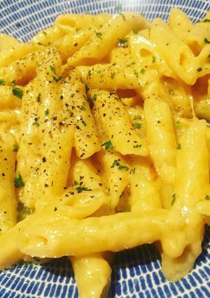 わさび醤油でゴルゴンゾーラ風ペンネ-レシピのメイン写真