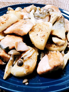 鮭と山芋のバター醤油炒め-レシピのメイン写真