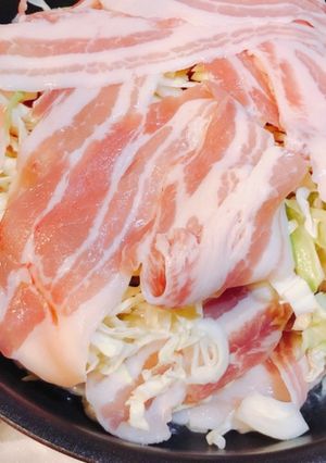 キャベツと豚バラの土鍋蒸し-レシピのメイン写真