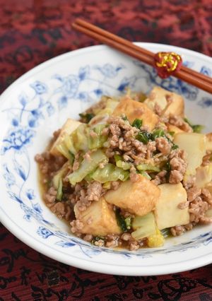 白菜と厚揚げ豆腐のそぼろあん-レシピのメイン写真
