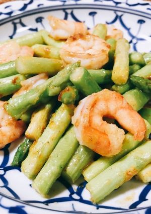 アスパラと海老のマーマレード味噌炒め-レシピのメイン写真