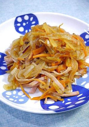 簡単！旨い☆薩摩芋とハムの花椒ソース炒め-レシピのメイン写真