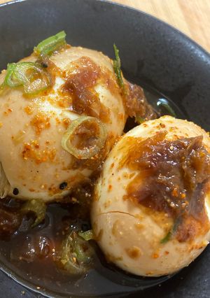 明日のおつまみに！作り置き簡単旨辛味玉-レシピのメイン写真