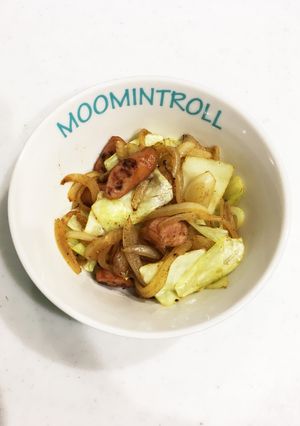簡単！キャベツとウインナーのカレーソテー-レシピのメイン写真